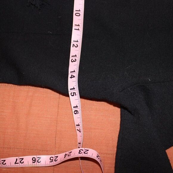 Lillie Rubin Black Wool Zipped Front High Neck Bodycon Dress Women's Size P - Picture 3 of 9